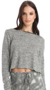 Crop Long Sleeve Sweater Slub Tee