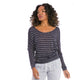 Silver Striped Dolman Sleeve T