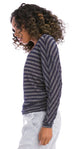 Silver Striped Dolman Sleeve T