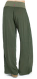 Flat Waist Wide Leg Pant