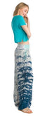 Flat Waist Wide Leg Pant - with Tie Dye