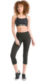 Micro Stripe Performance Capri Leggings