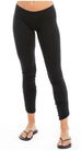 Low Rise Shirred Button Ankle Leggings