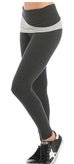 Wave Waistband Rolldown Ankle Leggings