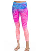 Long Rolldown Capri Leggings with Tie dye