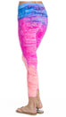 Long Rolldown Capri Leggings with Tie dye