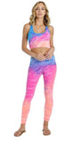 Racerback Cotton Midi Sports Bra with Tie Dye
