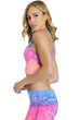 Racerback Cotton Midi Sports Bra with Tie Dye
