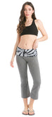 Rolldown Flare Capri Leggings with Tie Dye Waistband