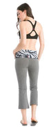 Rolldown Flare Capri Leggings with Tie Dye Waistband