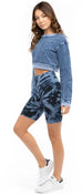 Flat Waist Bike Shorts - Tie Dye