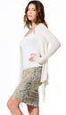 Knit Long Sleeve Drape Cardi