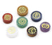 Chakra Small Disk Stone Set with Engraved Symbols - 7 pieces