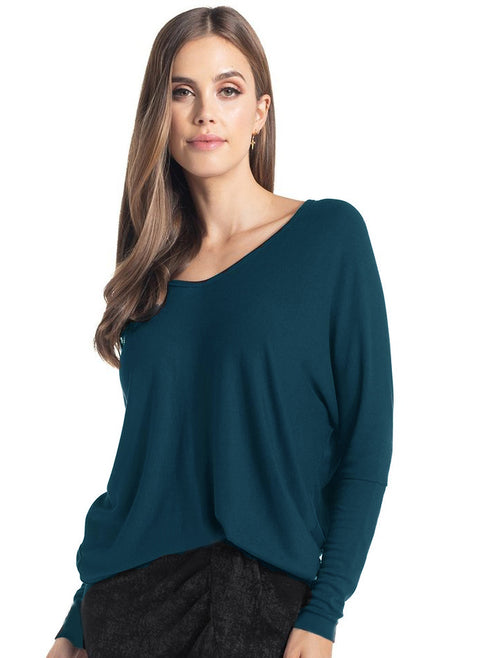 Luxe Slouchy V Neck Tee
