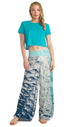 Flat Waist Wide Leg Pant - with Tie Dye