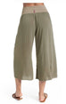 Flat Waist Boho Capri Pant