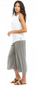 Flat Waist Boho Capri Pant