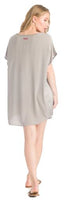 Satin Inset V Neck Tunic/Dress