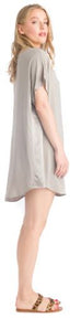 Satin Inset V Neck Tunic/Dress