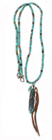 Jade Sky - Turquoise Lariat with Charms