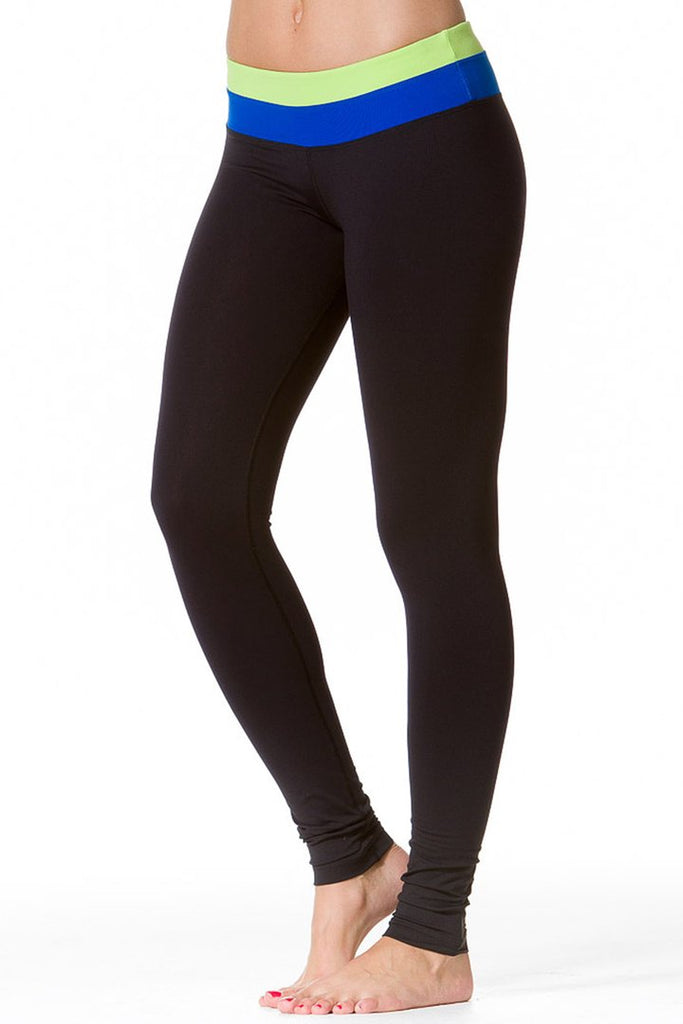 Two-tone Low Rise Supplex Ankle Leggings