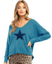 Dolman Sleeve Sweatshirt with Star detail