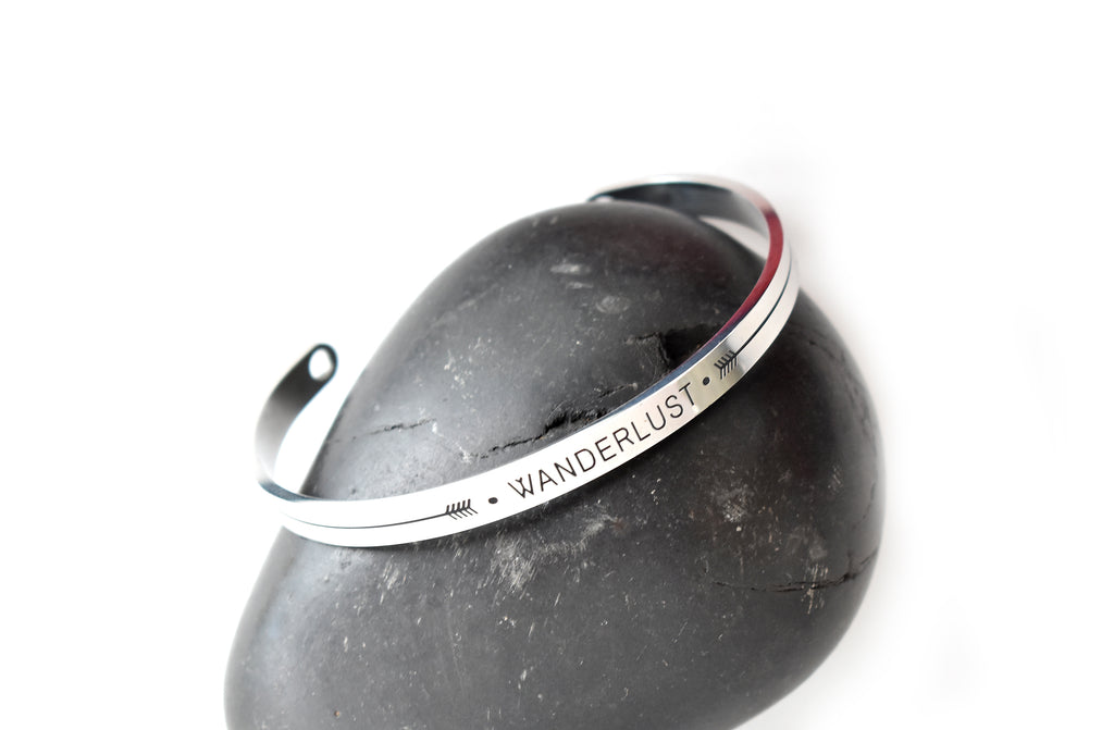WANDERLUST - Stainless Steel Cuff Bracelet for Women and Men - Pranachic